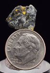 1.4cms NATIVE GOLD QUARTZ of the Incas Thumbnail Aesthetic Wire Gem Crystal Smoky Quartz Peru Rare Mineral Specimen LB194