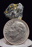 1.4cms NATIVE GOLD QUARTZ of the Incas Thumbnail Aesthetic Wire Gem Crystal Smoky Quartz Peru Rare Mineral Specimen LB194
