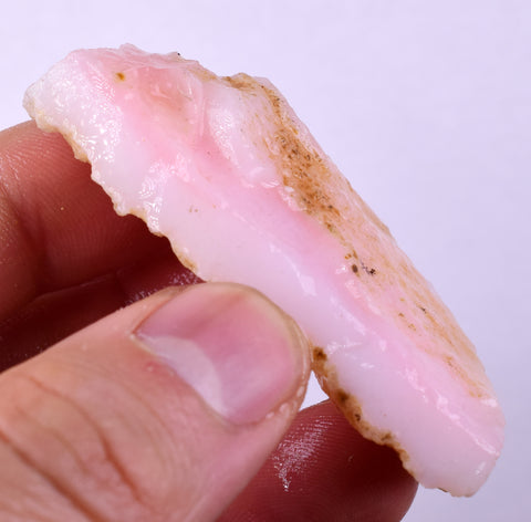 25grams GEM PINK OPAL PERU ROUGH ANGEL SKIN TRANSLUCENT CORAL COLOR PB105