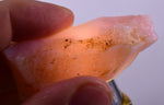 25grams GEM PINK OPAL PERU ROUGH ANGEL SKIN TRANSLUCENT CORAL COLOR PB105