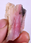 16grams GEM PINK OPAL PERU ROUGH ANGEL SKIN TRANSLUCENT CORAL COLOR PB106