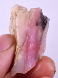 16grams GEM PINK OPAL PERU ROUGH ANGEL SKIN TRANSLUCENT CORAL COLOR PB106