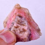 16grams GEM PINK OPAL PERU ROUGH ANGEL SKIN TRANSLUCENT CORAL COLOR PB106