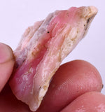 16grams GEM PINK OPAL PERU ROUGH ANGEL SKIN TRANSLUCENT CORAL COLOR PB106