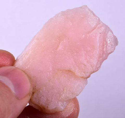 21grams GEM PINK OPAL PERU ROUGH ANGEL SKIN TRANSLUCENT CORAL COLOR PB107