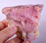190grams GEM PINK OPAL PERU ROUGH ANGEL SKIN TRANSLUCENT CORAL COLOR PB108