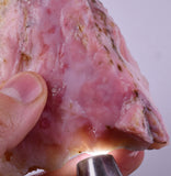 190grams GEM PINK OPAL PERU ROUGH ANGEL SKIN TRANSLUCENT CORAL COLOR PB108
