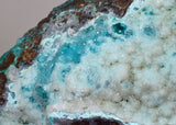 26.5cms DRUZY CHRYSOCOLLA QUARTZ CRYSTAL LILY MINE PERU 2000 YEAR DB310