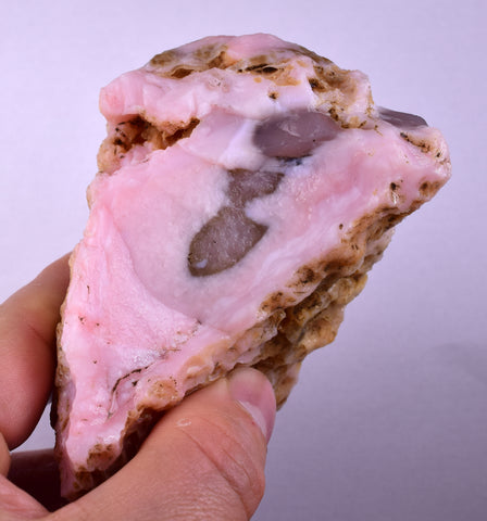 260grams GEM PINK OPAL PERU ROUGH ANGEL SKIN TRANSLUCENT CORAL COLOR PB110