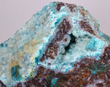 26.5cms DRUZY CHRYSOCOLLA QUARTZ CRYSTAL LILY MINE PERU 2000 YEAR DB310