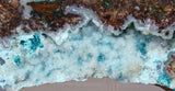 26.5cms DRUZY CHRYSOCOLLA QUARTZ CRYSTAL LILY MINE PERU 2000 YEAR DB310
