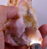 260grams GEM PINK OPAL PERU ROUGH ANGEL SKIN TRANSLUCENT CORAL COLOR PB110