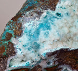 26.5cms DRUZY CHRYSOCOLLA QUARTZ CRYSTAL LILY MINE PERU 2000 YEAR DB310