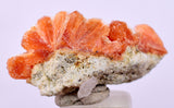 2.6 cms RED ORANGE ZEOLITE STILBITE LAUMONTITE CALCITE CRYSTALS PERU FB90