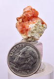 1.6 cms RED ORANGE ZEOLITE STILBITE LAUMONTITE CALCITE CRYSTALS PERU FB91