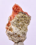 2.6 cms RED ORANGE ZEOLITE STILBITE LAUMONTITE CALCITE CRYSTALS PERU FB92