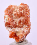 2.7 cms RED ORANGE ZEOLITE STILBITE LAUMONTITE CALCITE CRYSTALS PERU FB93