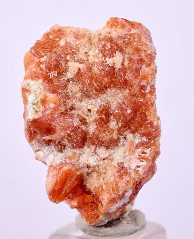 2.7 cms RED ORANGE ZEOLITE STILBITE LAUMONTITE CALCITE CRYSTALS PERU FB93