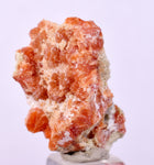 2.7 cms RED ORANGE ZEOLITE STILBITE LAUMONTITE CALCITE CRYSTALS PERU FB93