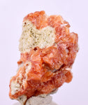 2.7 cms RED ORANGE ZEOLITE STILBITE LAUMONTITE CALCITE CRYSTALS PERU FB93