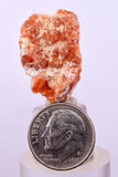 2.7 cms RED ORANGE ZEOLITE STILBITE LAUMONTITE CALCITE CRYSTALS PERU FB93