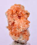 2.4 cms RED ORANGE ZEOLITE STILBITE LAUMONTITE CALCITE CRYSTALS PERU FB94