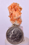 2.4 cms RED ORANGE ZEOLITE STILBITE LAUMONTITE CALCITE CRYSTALS PERU FB94