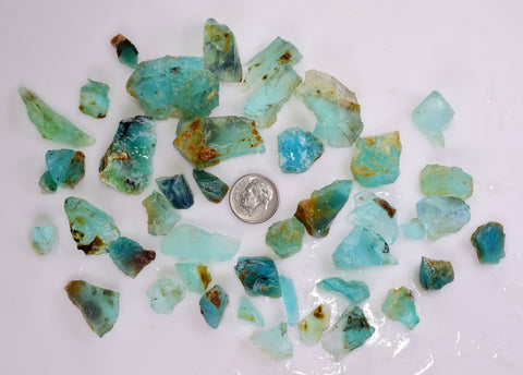 82Grams GEM BLUE OPAL HIGH QUALITY PERU ROUGH SCENIC MINERAL SPECIMEN OB163
