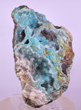9.8cms DRUZY CHRYSOCOLLA QUARTZ CRYSTAL LILY MINE PERU 2000 YEAR DB312
