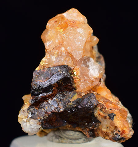 1.7cms UNIQUE NATIVE GOLD INCAS PERU QUARTZ CRYSTALS LB203
