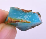 17cts GEM BLUE OPAL HIGH QUALITY PERU ROUGH SCENIC MINERAL SPECIMEN OB159