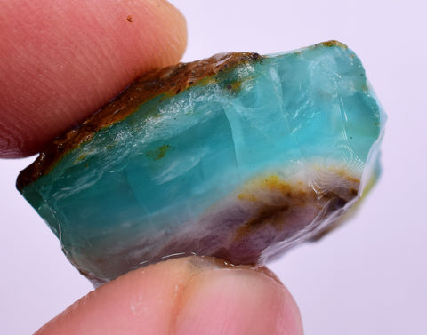 50cts GEM BLUE OPAL HIGH QUALITY PERU ROUGH SCENIC MINERAL SPECIMEN OB161