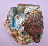 9.6cms DRUZY CHRYSOCOLLA QUARTZ CRYSTAL LILY MINE PERU 2000 YEAR DB314