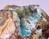9.6cms DRUZY CHRYSOCOLLA QUARTZ CRYSTAL LILY MINE PERU 2000 YEAR DB314