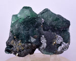 6.6cms JORDANITE FLUORITE BOULANGERITE CRYSTAL MILPO PERU SHINY KB83