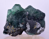 6.6cms JORDANITE FLUORITE BOULANGERITE CRYSTAL MILPO PERU SHINY KB83