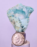 4cms DRUZY CHRYSOCOLLA QUARTZ CRYSTAL LILY MINE PERU 2000 YEAR DB316