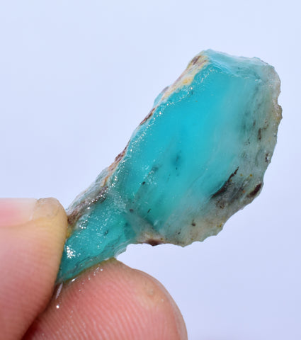 16.5cts GEM BLUE OPAL HIGH QUALITY PERU ROUGH SCENIC MINERAL SPECIMEN OB158