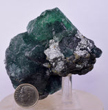6.6cms JORDANITE FLUORITE BOULANGERITE CRYSTAL MILPO PERU SHINY KB83