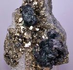 15cms JORDANITE FLUORITE BOULANGERITE CRYSTAL MILPO PERU SHINY KB84