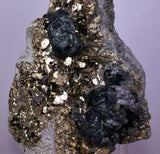 15cms JORDANITE FLUORITE BOULANGERITE CRYSTAL MILPO PERU SHINY KB84