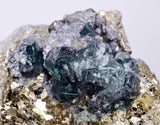 15cms JORDANITE FLUORITE BOULANGERITE CRYSTAL MILPO PERU SHINY KB84