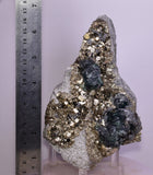 15cms JORDANITE FLUORITE BOULANGERITE CRYSTAL MILPO PERU SHINY KB84
