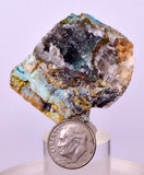 4.1cms DRUZY CHRYSOCOLLA QUARTZ CRYSTAL LILY MINE PERU 2000 YEAR DB320