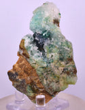 7.7cms DRUZY CHRYSOCOLLA QUARTZ CRYSTAL LILY MINE PERU 2000 YEAR DB321