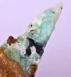 7.7cms DRUZY CHRYSOCOLLA QUARTZ CRYSTAL LILY MINE PERU 2000 YEAR DB321