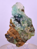 7.7cms DRUZY CHRYSOCOLLA QUARTZ CRYSTAL LILY MINE PERU 2000 YEAR DB321