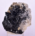 4.7cm GEM TOURMALINE SCHORL QUARTZ SHINY CRYSTALS PERU MINERAL SPECIMEN WB39