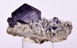 5.8cms GALENA QUARTZ PYRITE CRYSTAL CUBIC PERU MINERAL SPECIMEN  GB77