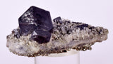 5.8cms GALENA QUARTZ PYRITE CRYSTAL CUBIC PERU MINERAL SPECIMEN  GB77